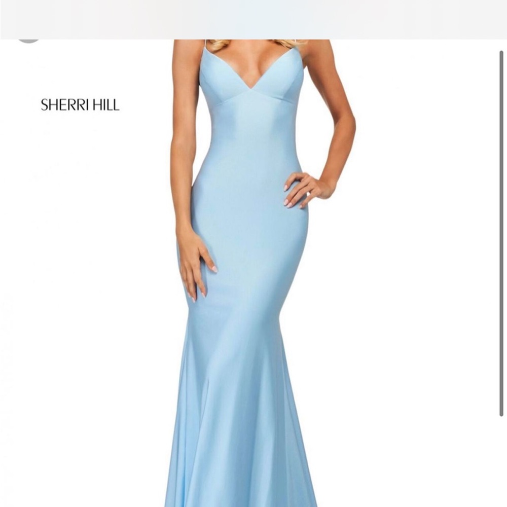 Sherri Hill Light Blue Evening Gown